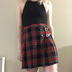 Vintage 1980s Plaid Mini Skirt
